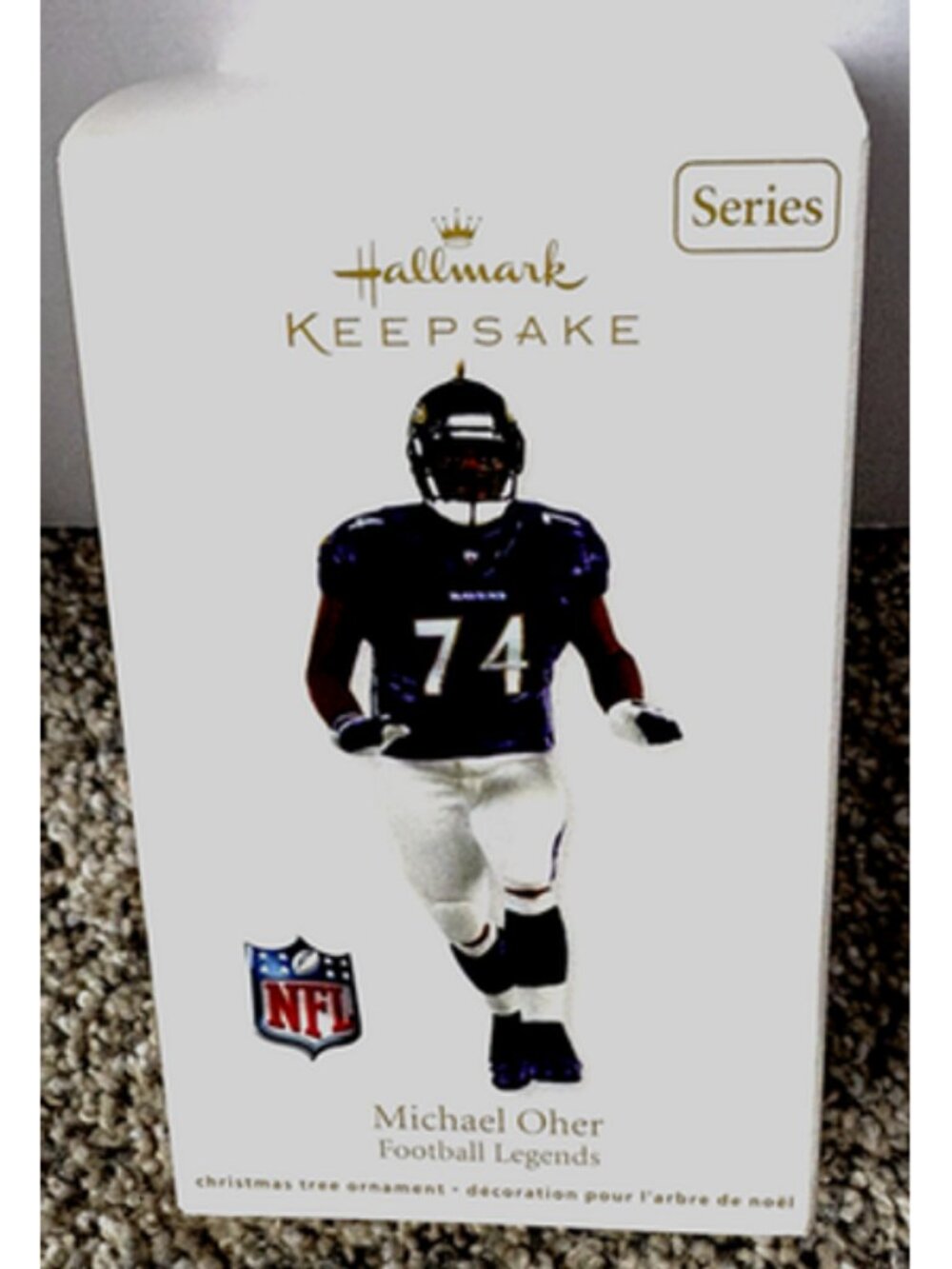 2012 Hallmark Michael Oher Baltimore Ravens NFL Football Legends Ornament #1